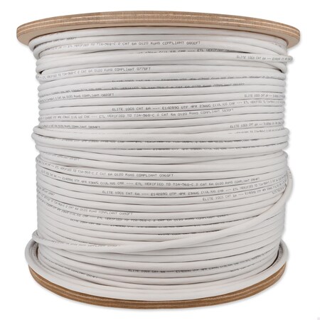 Add-On 1000FT NON-TERMINATED CAT6A STRAIGHT WHITE UTP COPPER PVC PATCH CABL ADD-CAT6ABULK1K-WE